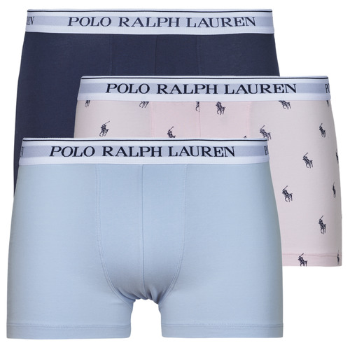 内衣 男士 拳击 Polo Ralph Lauren CLSSIC TRUNK-3 PACK-TRUNK 蓝色 / 玫瑰色 / 海蓝色