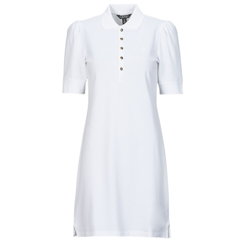 衣服 女士 短裙 Lauren Ralph Lauren CHACE-SHORT SLEEVE-CASUAL DRESS 白色