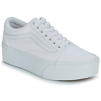 鞋子 女士 球鞋基本款 Vans 范斯 UA Old Skool Stackform TRUE WHITE 白色
