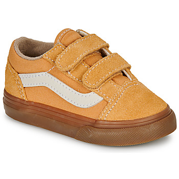 鞋子 儿童 球鞋基本款 Vans 范斯 Old Skool V GUM ANTELOPE 黄色