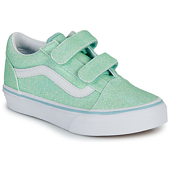 鞋子 女孩 球鞋基本款 Vans 范斯 UY Old Skool V GLITTER PASTEL BLUE 绿色 / 蓝色