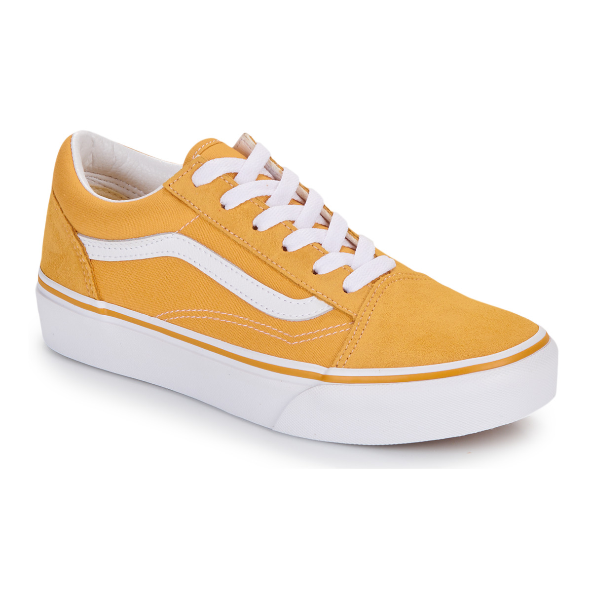 鞋子 女孩 球鞋基本款 Vans 范斯 Old Skool Platform GOLDEN GLOW 黄色