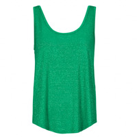 衣服 女士 无领短袖套衫/无袖T恤 Pieces PCBILLO TANK TOP LUREX 绿色