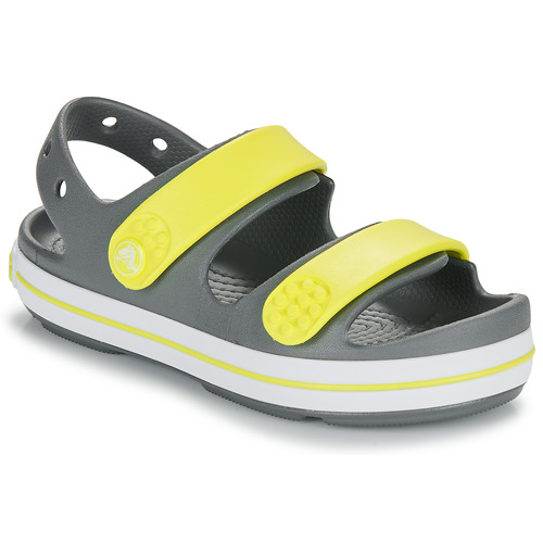 鞋子 儿童 凉鞋 crocs 卡骆驰 Crocband Cruiser Sandal K 灰色 / 黄色