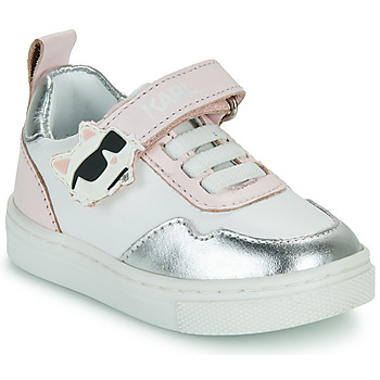 鞋子 女孩 球鞋基本款 KARL LAGERFELD KARL'S VARSITY KLUB 白色 / 玫瑰色