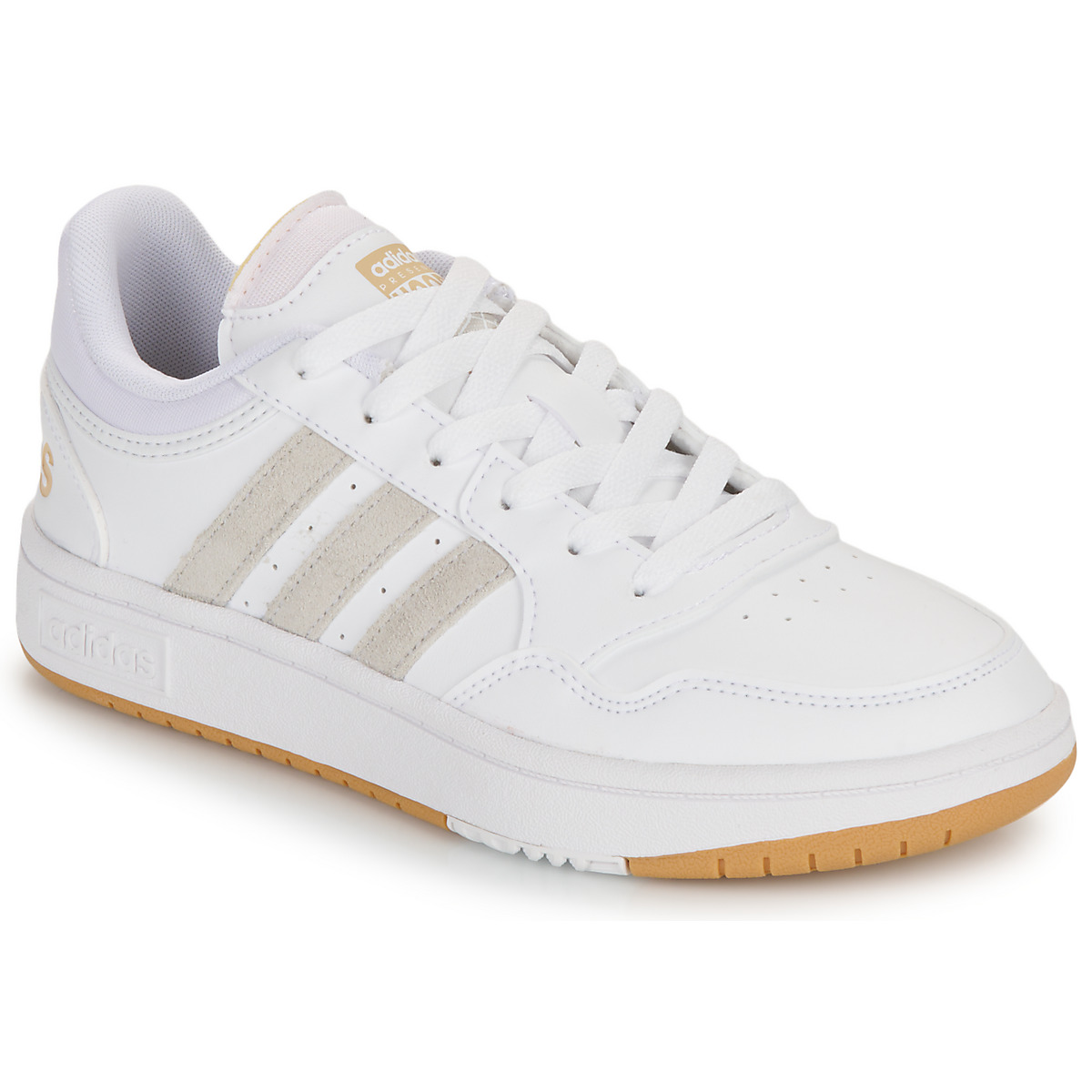 鞋子 女士 球鞋基本款 Adidas Sportswear HOOPS 3.0 白色 / 米色