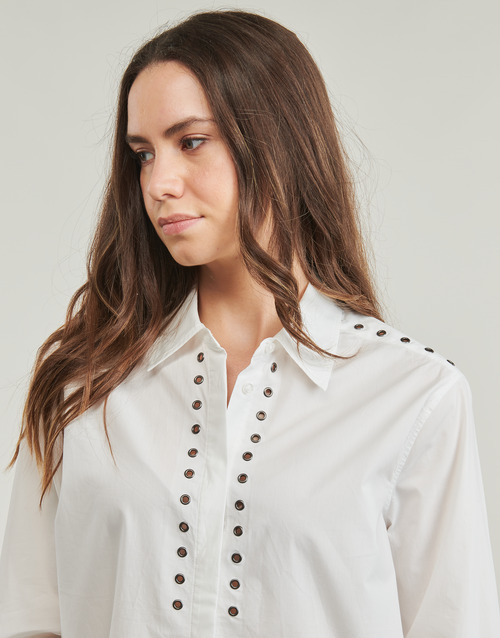 Ikks CHEMISE ML STRAIGHT COTTON 白色