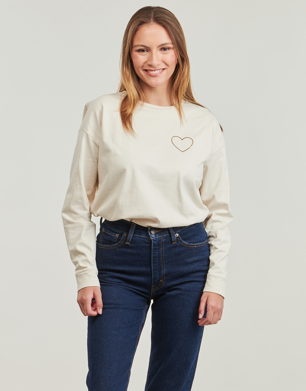 衣服 女士 卫衣 Vero Moda VMOROLA  米色