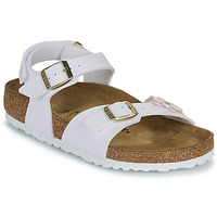鞋子 女孩 凉鞋 Birkenstock 勃肯 Rio AS Kids Flowers BF White 白色