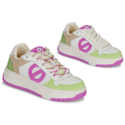 鞋子 女士 球鞋基本款 No Name ALISON SNEAKER W 米色 / 紫罗兰 / 绿色