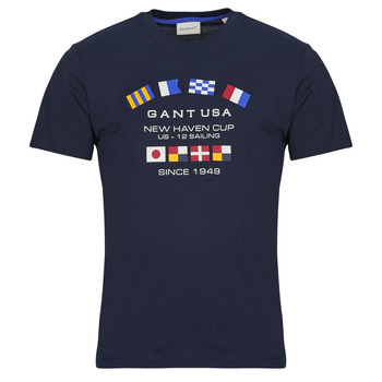 衣服 男士 短袖体恤 Gant GRAPHIC SS T-SHIRT 海蓝色