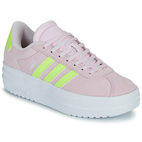 鞋子 女孩 球鞋基本款 Adidas Sportswear VL COURT BOLD J 玫瑰色 / 黄色