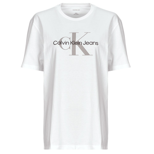 衣服 女士 短袖体恤 Calvin Klein Jeans SS HERO MONOLOGO TEE 30S 白色