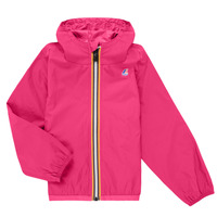 衣服 女孩 冲锋衣 K-Way LE VRAI PETIT CLAUDE 4.0 100 % NYLON RECYCLED 玫瑰色
