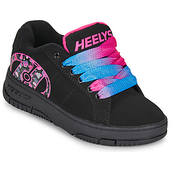鞋子 女孩 轮滑鞋 Heelys KOLECT PRINTS 黑色 / 玫瑰色