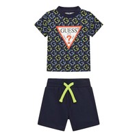 衣服 男孩 女士套装 Guess SS T SHIRT ACTIVE 海蓝色