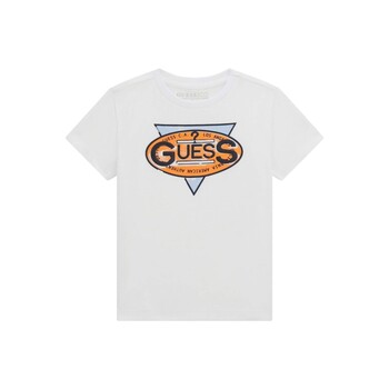 衣服 男孩 短袖体恤 Guess T SHIRT 白色
