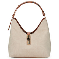 包 女士 肩背包 Furla芙拉 FURLA GOCCIA M HOBO 米色 / 棕色