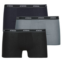 内衣 男士 拳击 Athena MY PETITS PRIX Pack de 3 黑色 / 海蓝色 / 蓝色