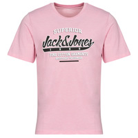 衣服 男士 短袖体恤 Jack & Jones 杰克琼斯 JJELOGO 玫瑰色