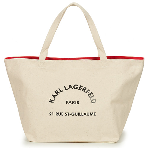包 女士 购物袋 KARL LAGERFELD K/RSG CANVAS SHOPPER 白色 / Cassé