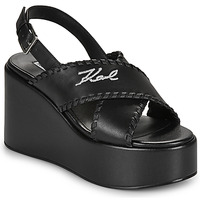 鞋子 女士 凉鞋 KARL LAGERFELD WENDY Whipstich Kross Strap 黑色