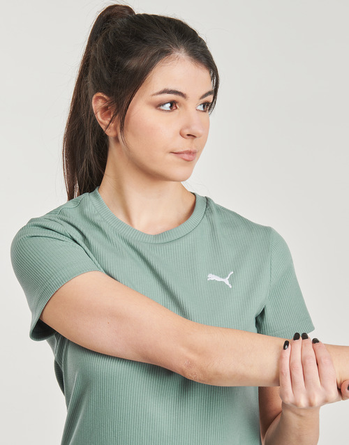 Puma 彪马 ESS ELEVATED RIB TEE 绿色