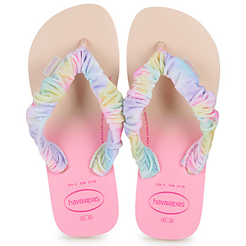 鞋子 女孩 人字拖 Havaianas 哈瓦那 KIDS FLUFFY 玫瑰色