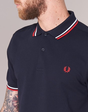 Fred Perry SLIM FIT TWIN TIPPED 海蓝色