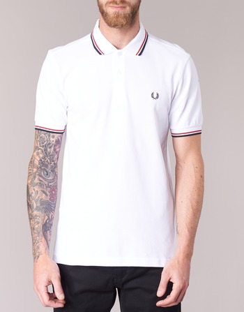 Fred Perry SLIM FIT TWIN TIPPED 白色 / 红色