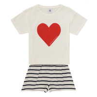 衣服 女孩 睡衣/睡裙 Petit Bateau 小帆船 BRUNETA 白色 / 红色 / 蓝色
