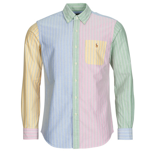 衣服 男士 长袖衬衫 Polo Ralph Lauren CHEMISE COUPE DROITE EN OXFORD 多彩
