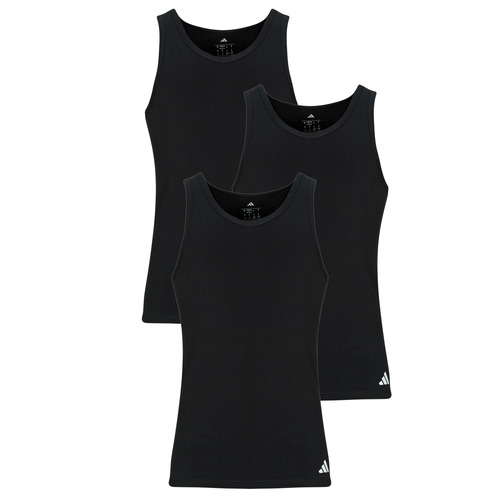 衣服 男士 无领短袖套衫/无袖T恤 Adidas Sportswear ACTIVE FLEX COTTON Pack de 2 黑色