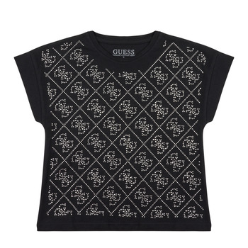 衣服 女孩 短袖体恤 Guess MIDI SS T 黑色