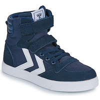 鞋子 儿童 球鞋基本款 Hummel SLIMMER STADIL HIGH JR 海蓝色-白色
