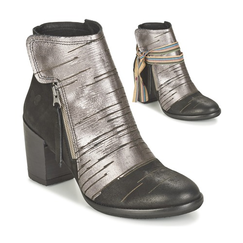 鞋子 女士 短靴 Felmini CARMEN 黑色 / 银灰色