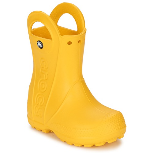 鞋子 儿童 雨靴 crocs 卡骆驰 HANDLE IT RAIN BOOT KIDS 黄色