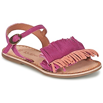 鞋子 女孩 凉鞋 Kickers DIXFROUFROU KID 紫红色 / 珊瑚色