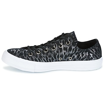 Converse 匡威 CHUCK TAYLOR ALL STAR SHIMMER SUEDE OX BLACK/BLACK/WHITE 黑色 / 白色