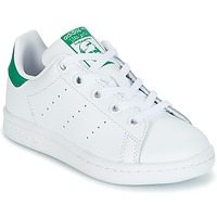 鞋子 儿童 球鞋基本款 Adidas Originals 阿迪达斯三叶草 STAN SMITH C 白色 / 绿色