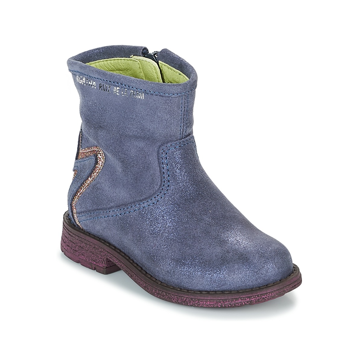鞋子 女孩 短筒靴 Agatha Ruiz de la Prada 阿嘉莎·鲁兹·德 181970 VAGABUNDA 蓝色