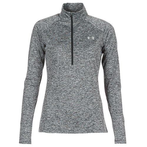 衣服 女士 长袖T恤 Under Armour 安德玛 TECH 1/2 ZIP TWIST 黑色