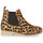 鞋子 女士 短筒靴 Bensimon BOOTS CREPE Leopard