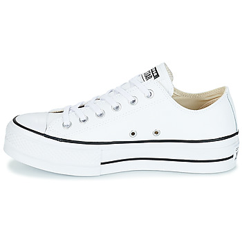 Converse 匡威 CHUCK TAYLOR ALL STAR LIFT CLEAN OX LEATHER 白色