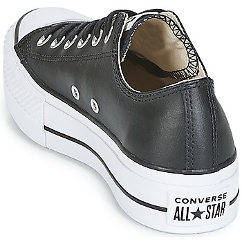 Converse 匡威 CHUCK TAYLOR ALL STAR LIFT CLEAN OX LEATHER 黑色 / 白色