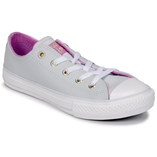 鞋子 女孩 球鞋基本款 Converse 匡威 CHUCK TAYLOR ALL STAR HI Pure / 铂金色 / 紫红色 /  glow / 白色