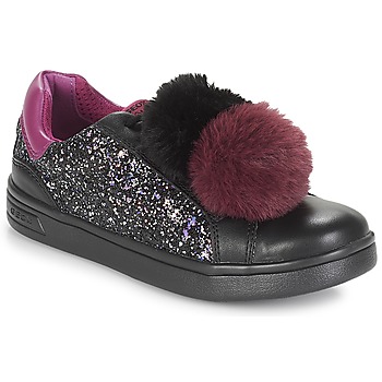 鞋子 女孩 球鞋基本款 Geox 健乐士 J DJROCK GIRL 黑色 / 紫罗兰