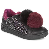 鞋子 女孩 球鞋基本款 Geox 健乐士 J DJROCK GIRL 黑色 / 紫罗兰